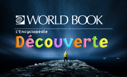 World Book L'encyclopedie Decouverte logo with a starry sky in the background